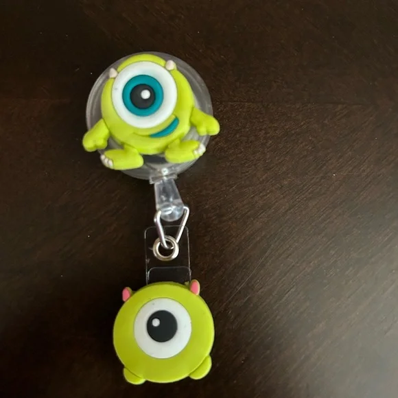 Disney | Accessories | Brand New Monsters Inc Mike Badge Holder | Poshmark